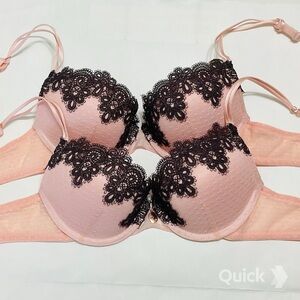 NWT 2 pcs Pink Floral Lace Push Up Bras